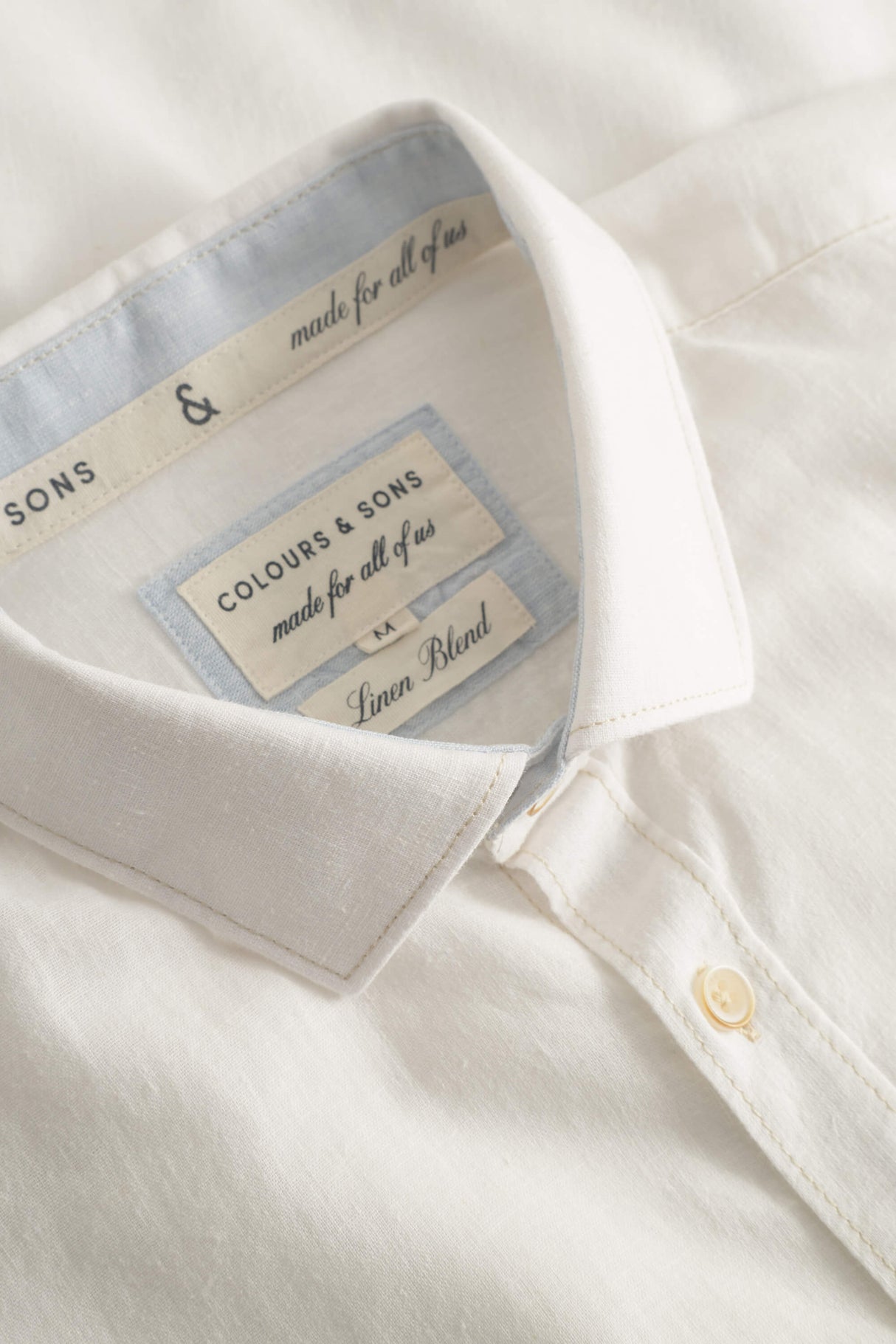 Hemd Leinen Blend - White von Colours & Sons - Hemd