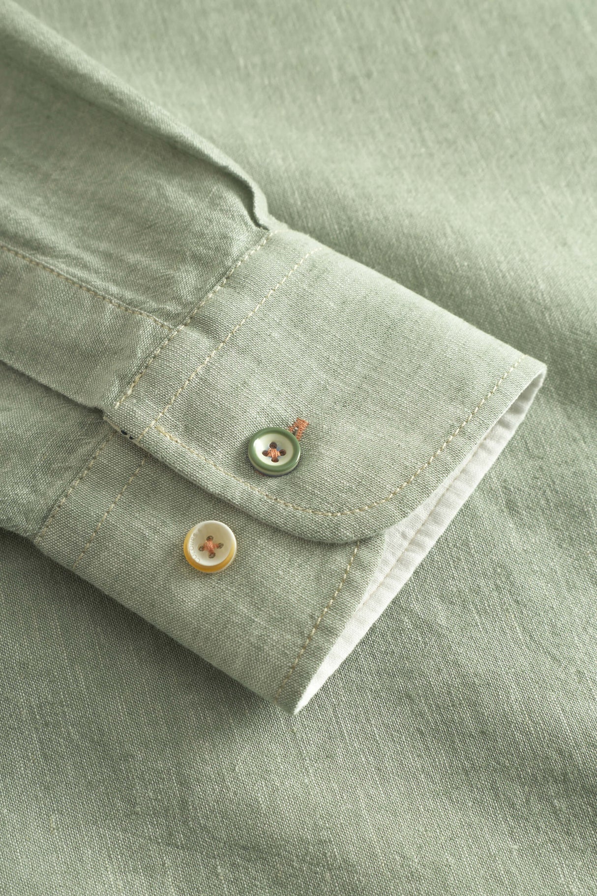 Hemd Leinen Blend - Wasabi von Colours & Sons - Hemd