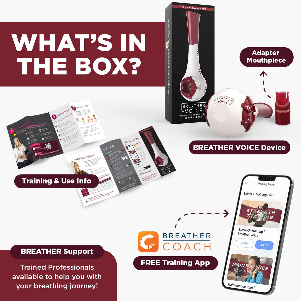 BREATHER VOICE - Combined Respiratory Muscle Trainer von THE BREATHER - Atemtrainer