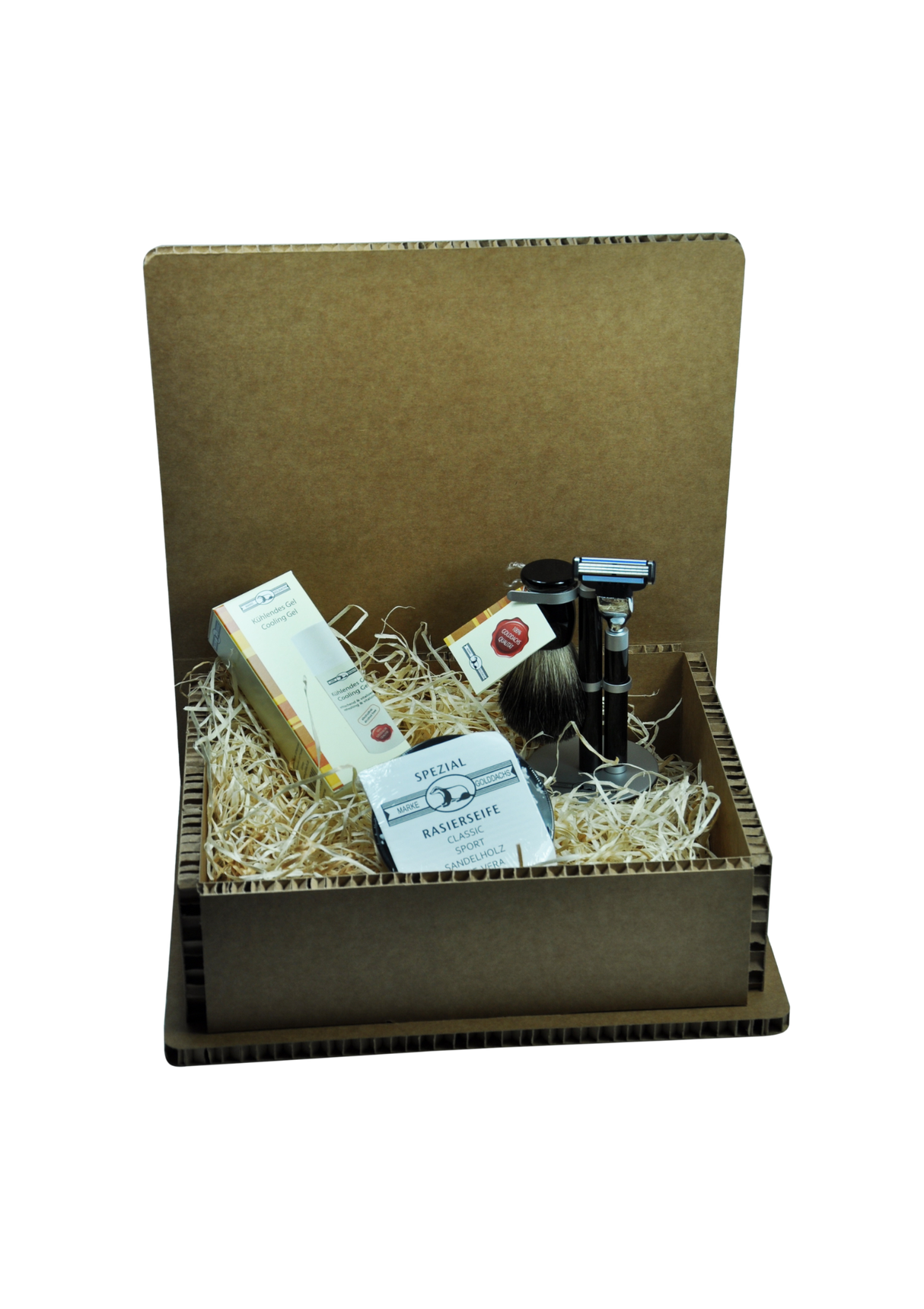 Golddachs Geschenkset – Premium Rasierset