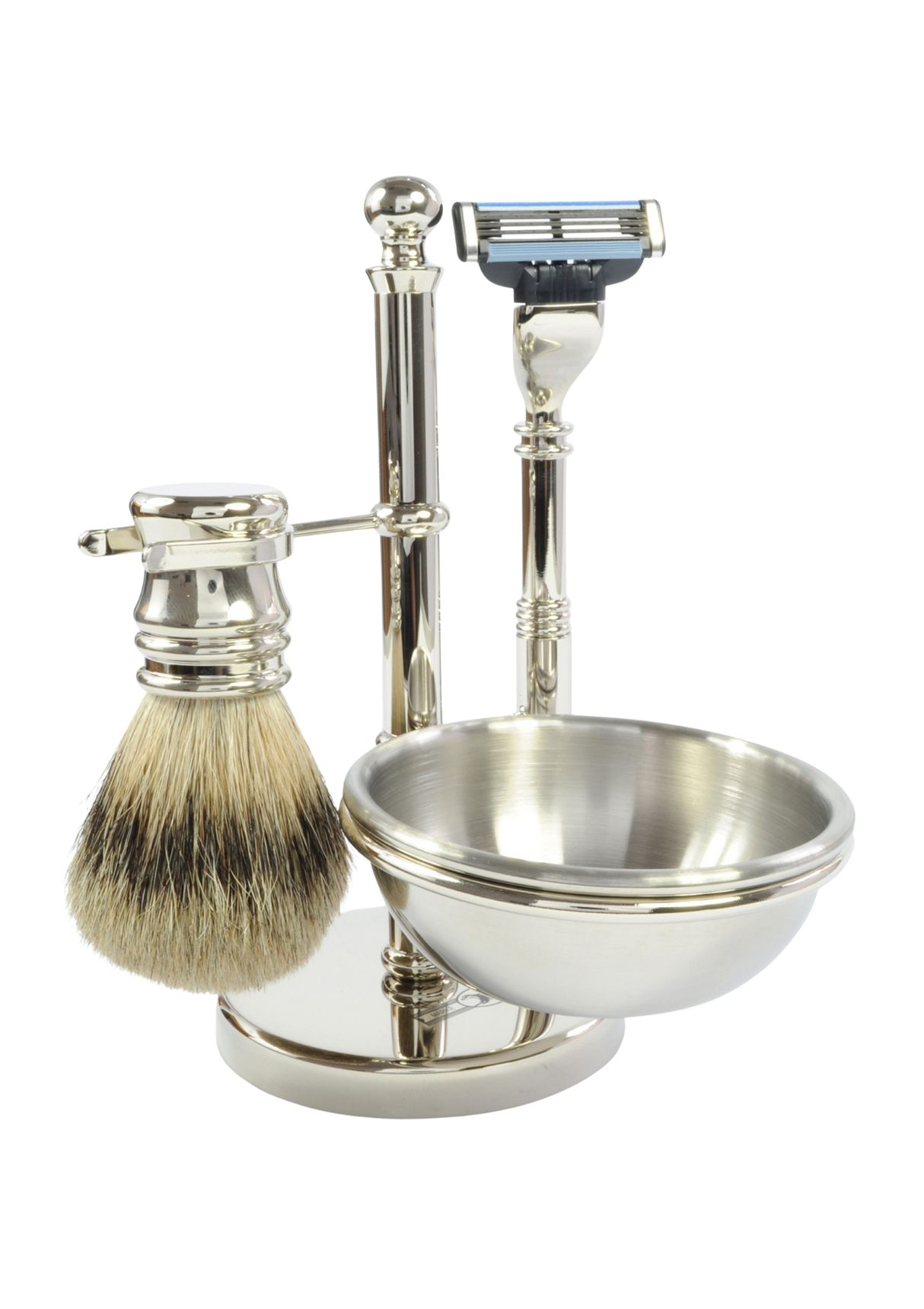 Golddachs Rasierset Zupfhaar & Schale MACH3