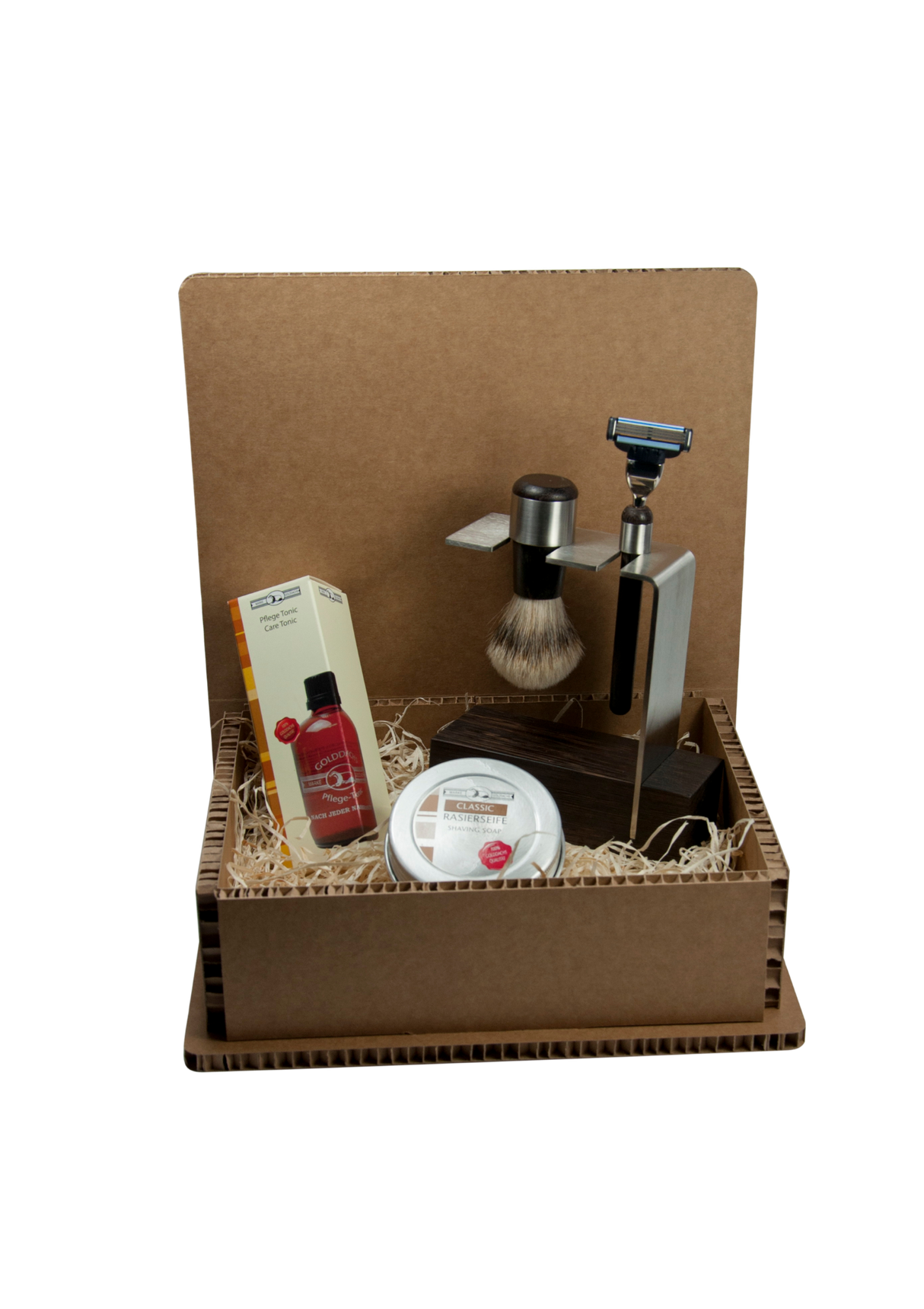 Golddachs Geschenkset Wenge Rasierset MACH3