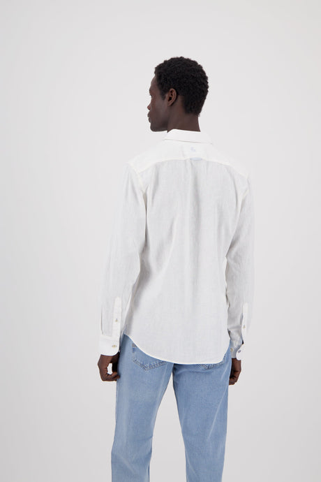 Hemd Leinen Blend - White von Colours & Sons - Hemd