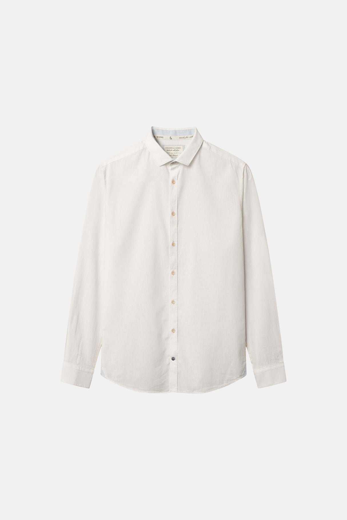 Hemd Leinen Blend - White von Colours & Sons - Hemd