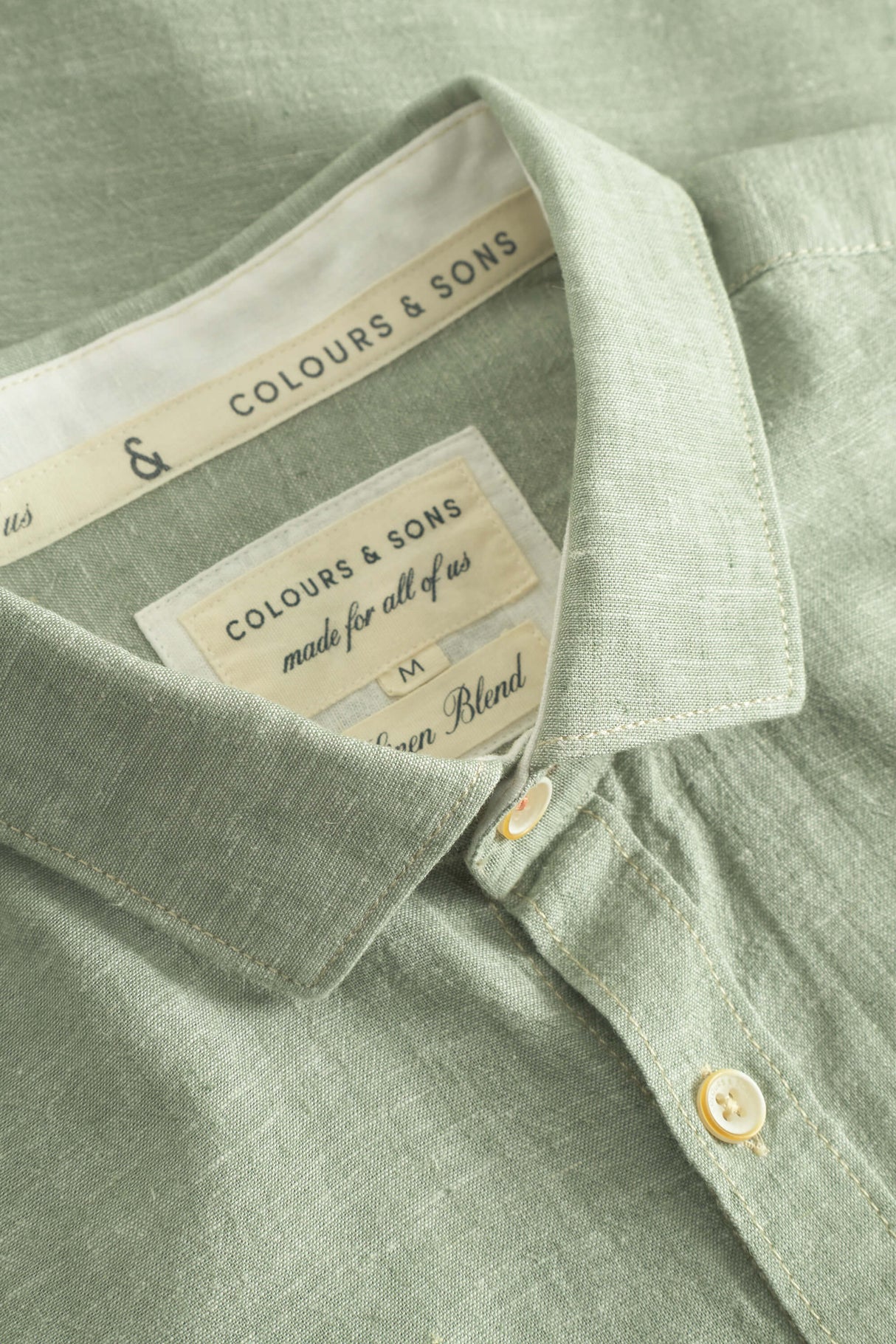 Hemd Leinen Blend - Wasabi von Colours & Sons - Hemd