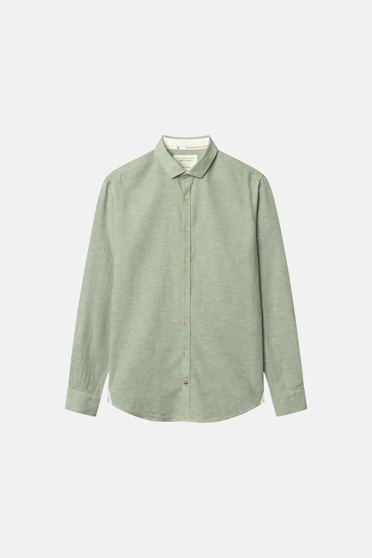 Hemd Leinen Blend - Wasabi von Colours & Sons - Hemd