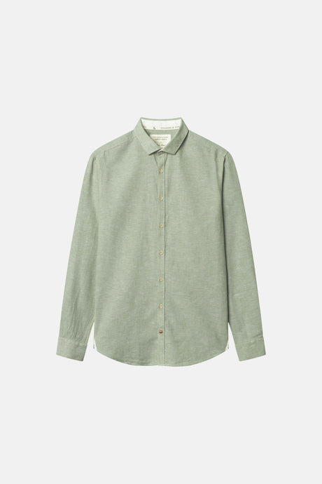 Hemd Leinen Blend - Wasabi von Colours & Sons - Hemd
