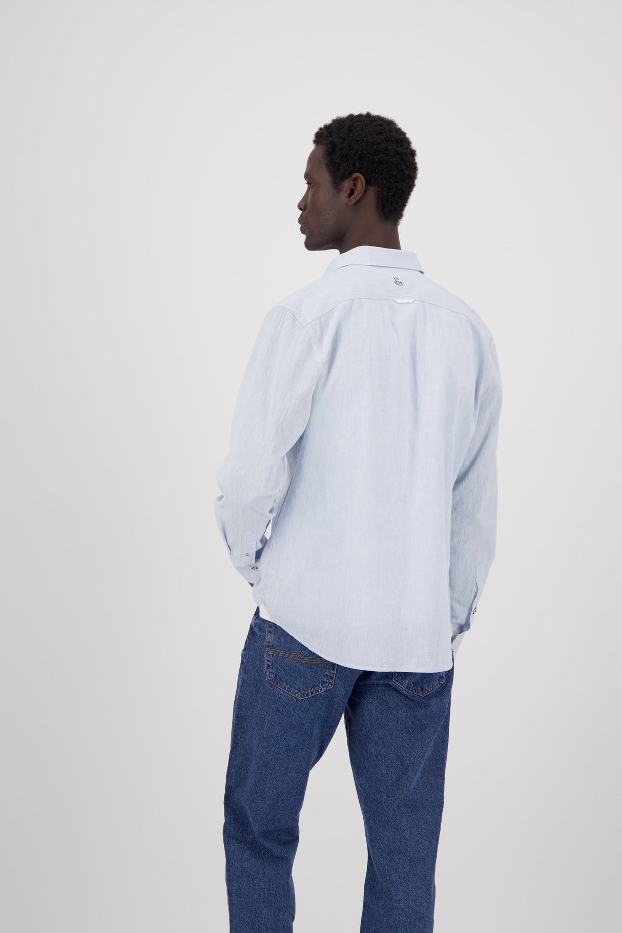 Hemd Leinen Blend - Sky von Colours & Sons - Hemd