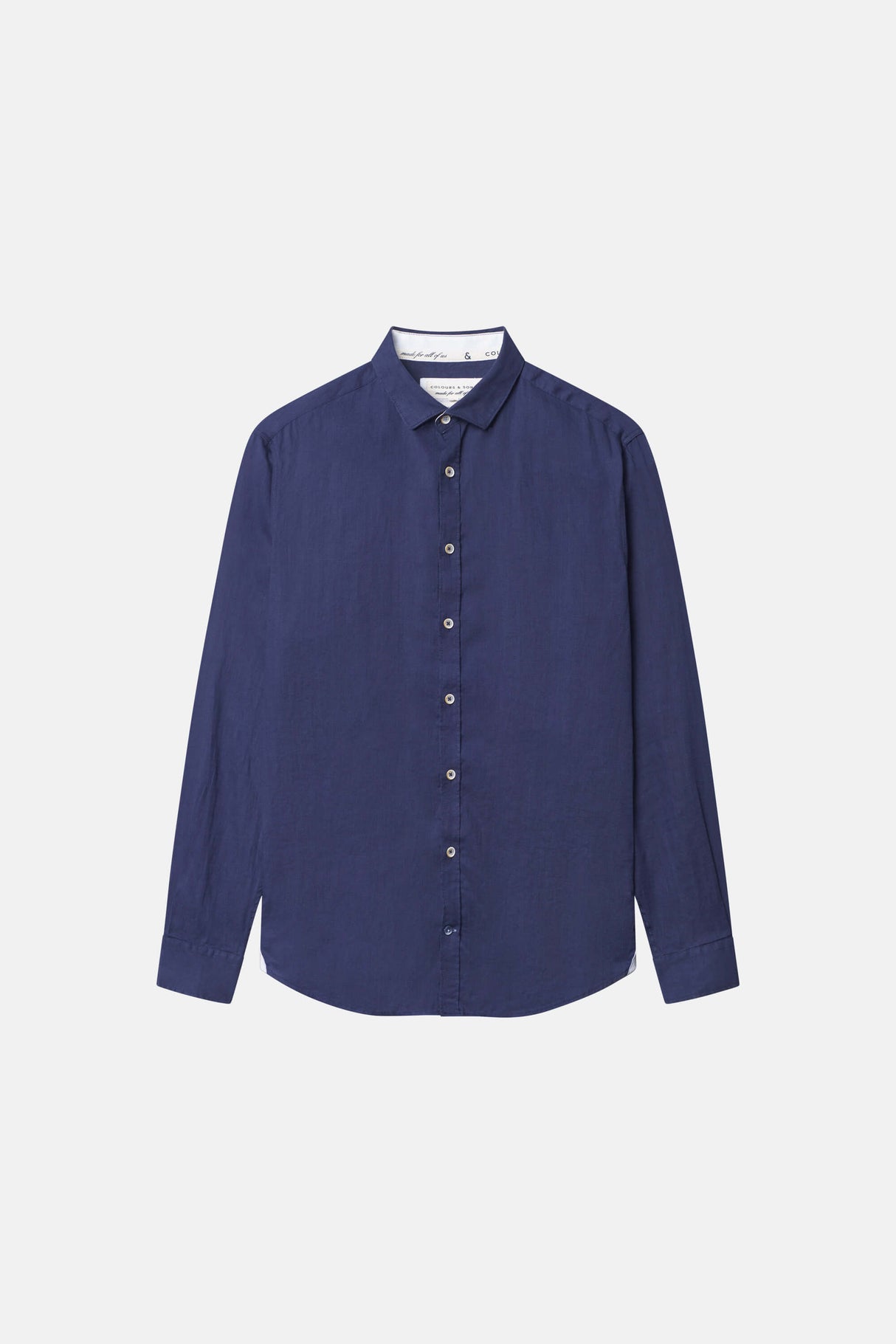 Hemd Leinen Blend - Navy von Colours & Sons - Hemd