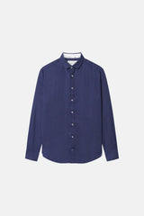 Hemd Leinen Blend - Navy von Colours & Sons - Hemd