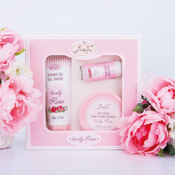 Badefee Geschenkset Joghurt Line Lovely Rose